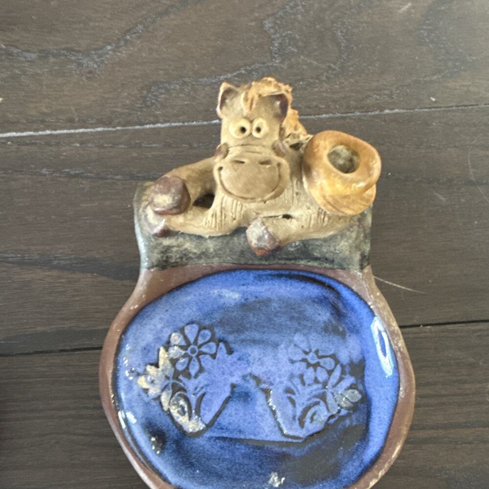 VTG. ART STUDIO POTTERY WHIMSICAL TRINKET DISH - Picture 9 of 9